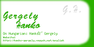 gergely hanko business card